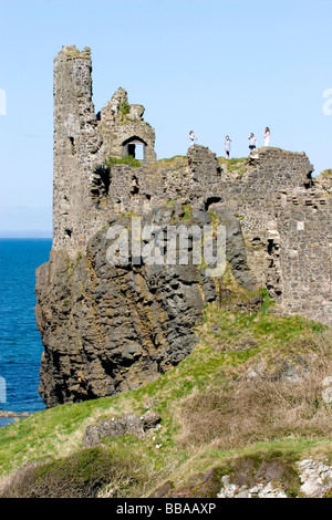 Dunure Burg auf der Küste von South Ayrshire - auf dem Gelände eines Fischerdorfes mit dem gleichen Namen (Dunure) Stockfoto