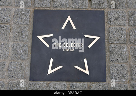 Selecter Plaque, Walk of Fame, Coventry, England, UK Stockfoto