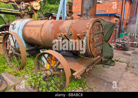 Alten Dampf / Traktion Motor bereit für die Renovierung Stockfoto