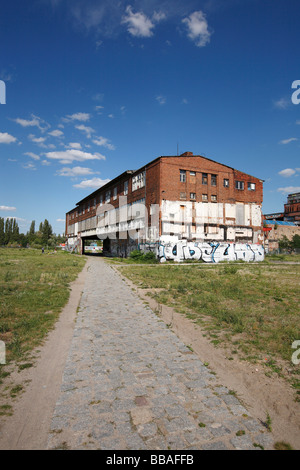 Verlassenen Fabrikgebäude des Alt Stralau Glashütte, Berlin, Deutschland, Europa Stockfoto