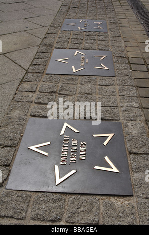 Walk of Fame, Coventry, England, UK Stockfoto