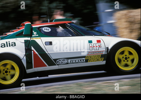 Monte-Carlo preisgekrönten 1977 Lancia Stratos rally Auto auf die 2005 Goodwood Festival of Speed, West Sussex Stockfoto