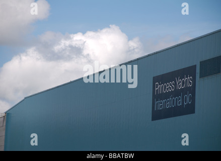 Princess Yachts International plc Räumlichkeiten, Plymouth, Devon, UK Stockfoto