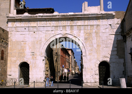 Italien, Le Marche, Fano, Augustus Arch Stockfoto