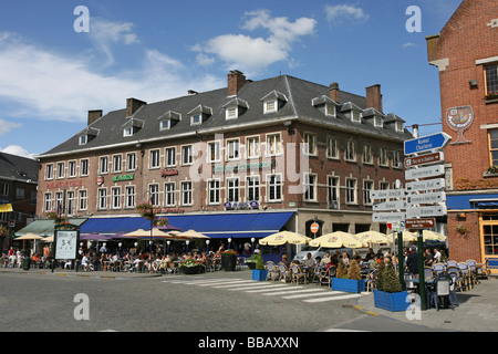 Stadtzentrum von Nivelles, Wallonien, Belgien Stockfoto