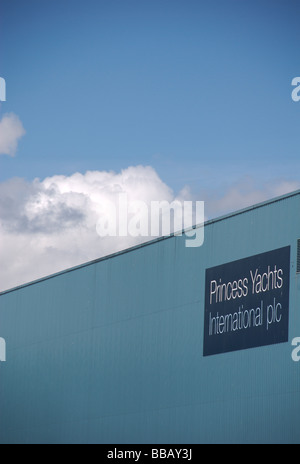 Princess Yachts International plc Räumlichkeiten, Plymouth, Devon, UK Stockfoto