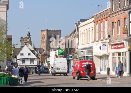 St Peters Street St Albans UK Stockfoto