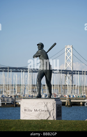 Statue von Willie Pech bei Att Park in San francisco Stockfoto