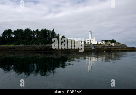 Leuchtturm auf fünf Finger Insel Frederick Sound Alaska USA Stockfoto