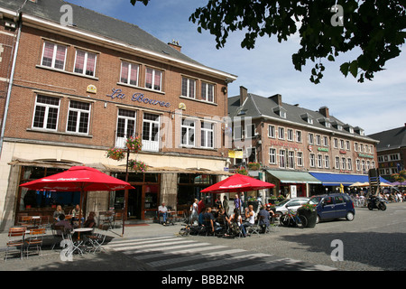 Stadtzentrum von Nivelles, Wallonien, Belgien Stockfoto