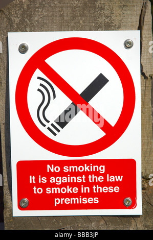 Kein Rauchen singen Stockfoto