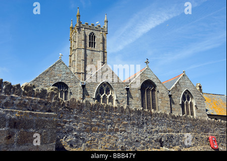 Saint Ia "Marktplatz" Kirche "St. Ives" Cornwall Stockfoto