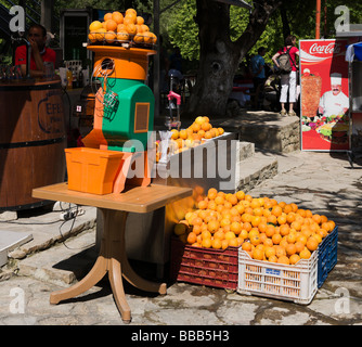 Fresh Juice Bar, Manavgat Wasserfälle, Manavgat, Mittelmeerküste, Türkei Stockfoto