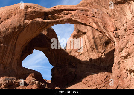 Double Arch Arches National Park Utah USA Stockfoto