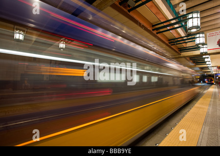 Seattle WA Westlake Station, einer der fünf Stationen in Seattle Transit Tunnel Stockfoto