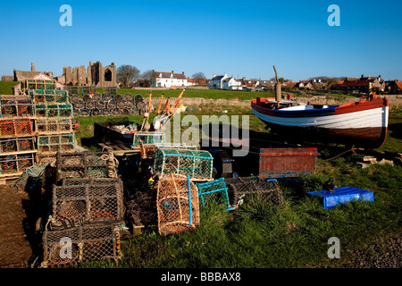 Lindisfarne Priory Holy Island Northumberland England Stockfoto