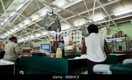 Moderner Supermarkt Check-out Basseterre, St. Kitts Stockfoto