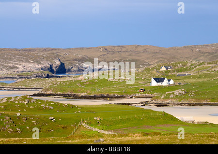 Uig Sands an der Westküste der Insel Lewis, Western Isles, Schottland Stockfoto