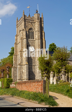 Kirche St. Peter, Mönche Eleigh, Suffolk, UK. Stockfoto