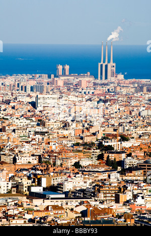 Barcelona City Überblick Stockfoto