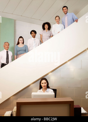 Porträt von Büroangestellten Stockfoto