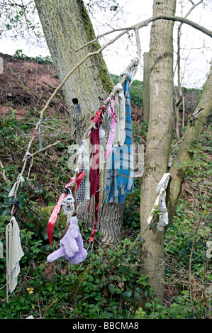 Frühling an der Kirche St. Kenelm, angeblichen Ort des Mordes von Kenelm Prinz von Mercia im neunten Jahrhundert und auch die Quelle der Stockfoto