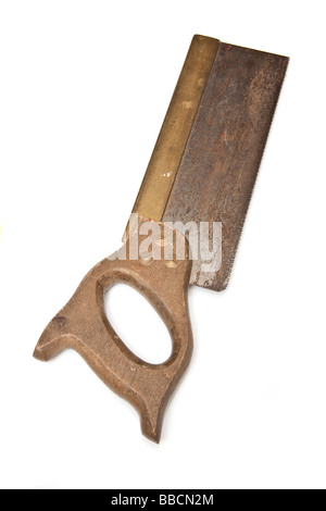 Tenon Säge isoliert auf einem weißen Studio-Hintergrund Stockfoto