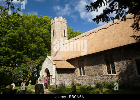 UK England Norfolk Horsey Allerheiligen strohgedeckten Pfarrkirche Stockfoto