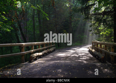 Nasser Grund Brücke nassen Boden Brücke 01 Stockfoto
