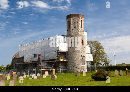 UK England Norfolk Somerton St Marys Westkirche Strohdach restauriert Stockfoto