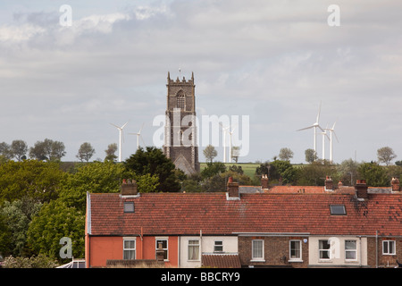 UK England Norfolk West Somerton Windfarm von Winterton am Meer Stockfoto