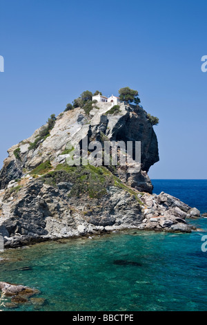 Kloster Agios Ioannis Ort für Mamma Mia Film Skopelos Insel griechische Inseln Stockfoto