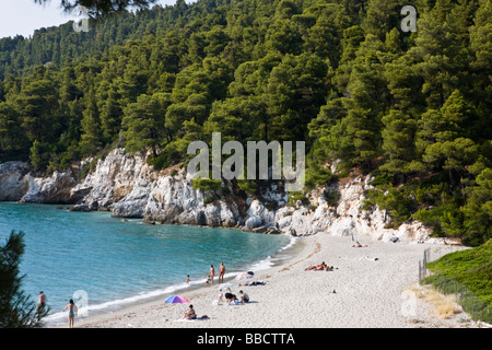 Kastani Strandlage für Mamma Mia Film Skopelos Insel griechische Inseln Griechenland Stockfoto