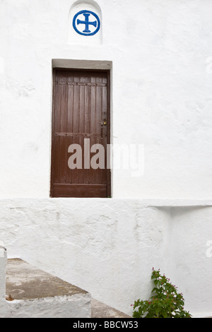 Detail des griechischen Tür auf Skopelos Insel griechische Inseln Griechenland Stockfoto