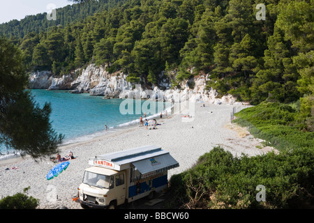 Kastani Strandlage für Mamma Mia Film Skopelos Insel griechische Inseln Griechenland Stockfoto