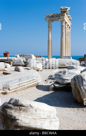 Ruinen der römischen Tempel des Apollo und Athena, Seite,, Mittelmeer Küste, Türkei Stockfoto