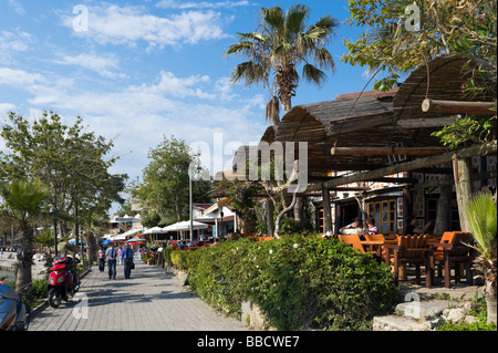 Seafront Cafes in the Old Town, Side, Mediterranean Coast, Turkey Stockfoto