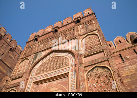 Amar Singh Pol Eingang zum Agra Fort, auch bekannt als Red Fort, Agra, Uttar Pradesh, Indien Stockfoto