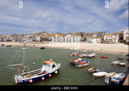 St Ives Cornwall Hafenstrand Stockfoto