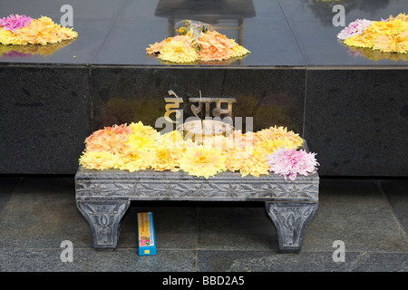 Raj Ghat Denkmal Mahatma Gandhi, New Delhi, Delhi, Indien Stockfoto