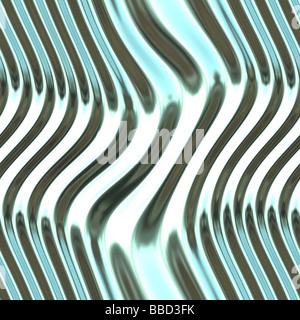 Verzogene reflektierende verchromten Metall Oberflächenstruktur Hintergrund Stockfoto
