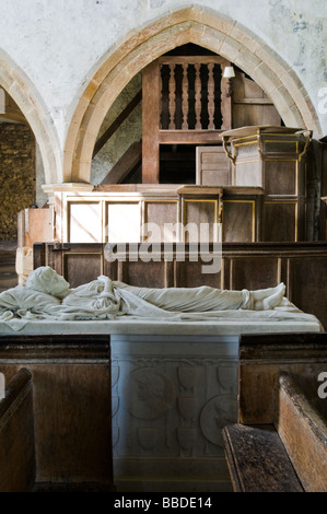 Denkmal für Robert Charles John Manners, die Kapelle, Haddon Hall, Derbyshire Stockfoto