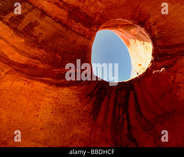 Big Hogan Monument Valley Sunrise Arizona USA Stockfoto