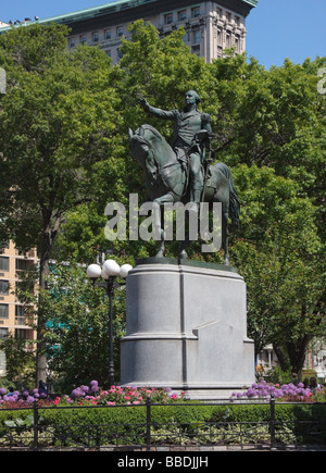 Statue von George Washington, Union Square, New York NY USA Stockfoto