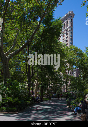Madison Square und dem Flatiron Building, New York, NY USA Stockfoto