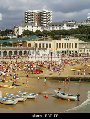 East Beach Bournemouth auf ein Bank Holiday Wochenende im August 1986, Dorset, England, UK. Stockfoto