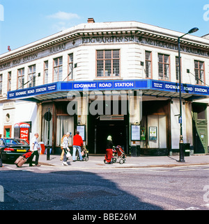 Unterirdische u-Bahnstation von Edgware Road äußere London England UK KATHY DEWITT Stockfoto