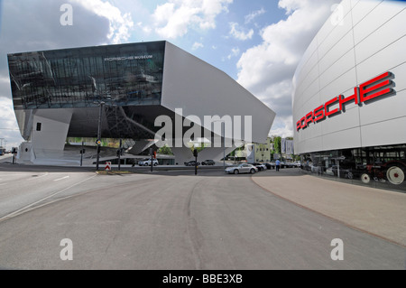 Neues Porschemuseum, neue Porsche-Museum, 2009, Stuttgart, Baden-Württemberg, Deutschland, Europa Stockfoto