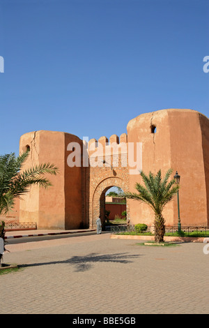 Bab äh Reha Tor in den Mauern des alten roten Stadt Marrakesch Marokko 11. Jahrhundert erbaut Stockfoto