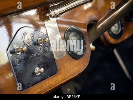 Das Dashboard ein 1923 Rolls-Royce Silver Ghost Stockfoto